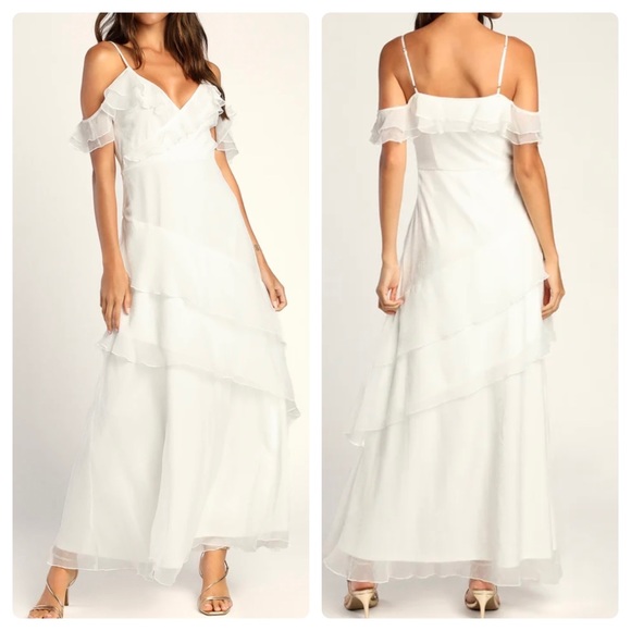 Lulu’s Dresses & Skirts - Lulu’s Ruffles White dress